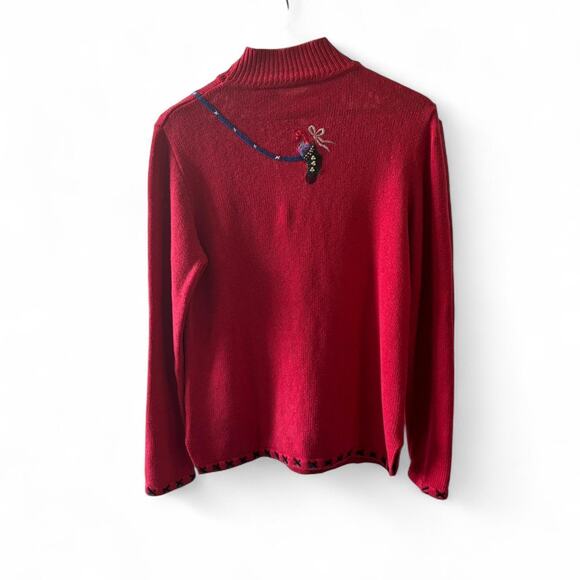 Basic Editions Holiday Sweater Small Red Stocking Garland Novelty Christmas - Picture 7 of 8